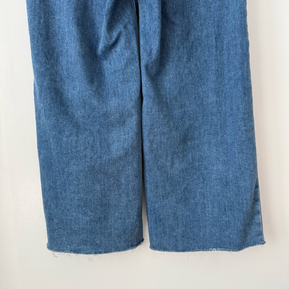 PAIGE Anessa High-Rise Wide-Leg Crop Jeans in Sunnie Distressed - Picture 10 of 15